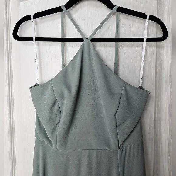 Lulus Absolutely Breathtaking Sleeveless Sage Brush Maxi Dress, Size Medium - Picture 8 of 11